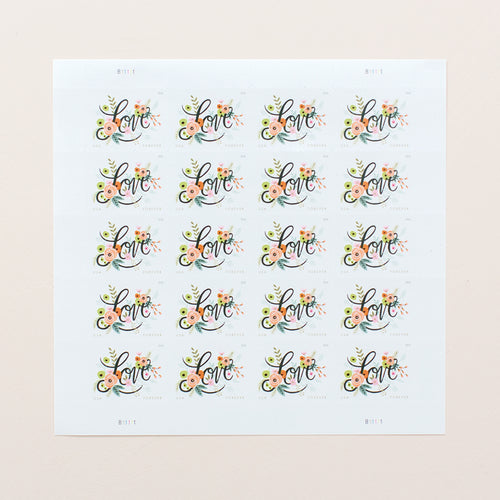 Love Flourishes Stamp Sheet